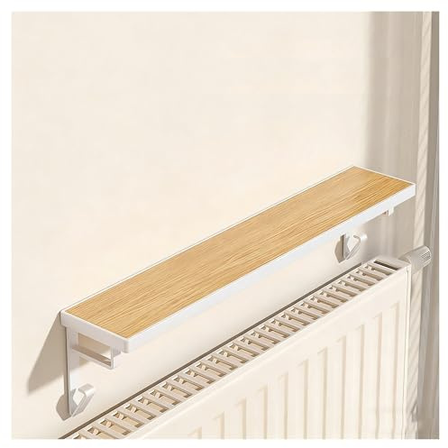 QSTGX Mensola Per Termosifone Rimovibile Scaffale Sopra Il Radiatore Migliora La Circolazione Dell'aria Calda, Protegge La Parete E Aggiunge Spazio Di Archiviazione(A,40cm/15.75 in)