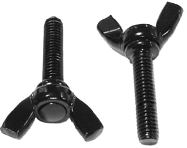 HOHAO 2-10 Stück M4 M5 M6 M8 DIN316 Stahl mit schwarzen Flügelschrauben, Flügelmuttern, Klauenschrauben und Rändelschrauben(16mm,M5 10PCS)