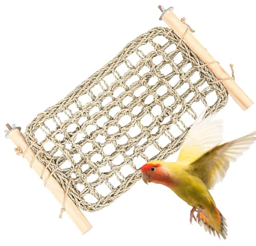 Genérico Posaderos para Jaula para Aves,Stand de Juego de Madera para Periquitos | Posadero con Escalera para Conure En Jaula | para Cacatúa Conure Agapornis Canario Pinzón Ejercicio Y Alimentación