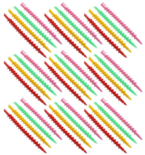 Plástico Varillas 18 Unidades Espiral Extra Grandes, para Permanente | Resultados Uniformes, Estructura Sólida Grande, Uso Profesional en Salón, para Mujeres y Jóvenes
