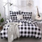 FANSU Set Copripiumino Matrimoniale 240x220cm e 2 Federe 50x75cm, Set Biancheria da Letto con Chiusura Reversibile Stampa a quadri in Microfibra Morbido e Traspirante (240x220cm, Nero Grigio Bianco)