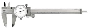 Mahr 4107005 Marcal 16 U Zifferblatt Messschieber ohne Reibrad, weißes Zifferblatt, 0-150 mm Reichweite, 0,01 mm Skala, 1 mm Reichweite pro Drehzahl
