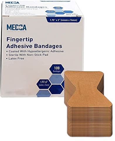 Bende per dita in tessuto flessibile - scatola da 100 pezzi di bende adesive in tessuto Flex per la cura delle dita e per proteggere le ferite