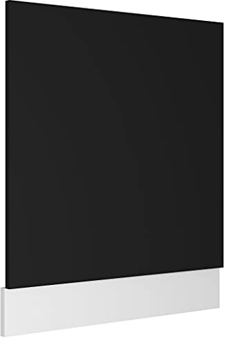 vidaXL Panel Delantero Lavavajillas Cocina Proteger Electrodoméstico Duradero Diseño Sencillo Fácil de Limpiar de Contrachapada Negro 59,5x3x67 cm