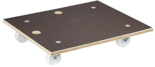 WAGNER Transportroller Transporthilfe 1103 I Schichtholz mit Grip I 59 x 49 x 11 cm, Tragkraft 250 kg I Möbelroller für Umzüge I Umzugsrollbrett I Schwerlastrollbrett Aufhängeloch I FSC® I Made in DE