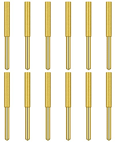 QINIZX Confezione da 12 lime diamantate per motosega, lime per macinare e macinare le bave, mole placcate in titanio, kit elettrico per affilare motosega, utensili per lucidatura e rettifica (4,0 mm)