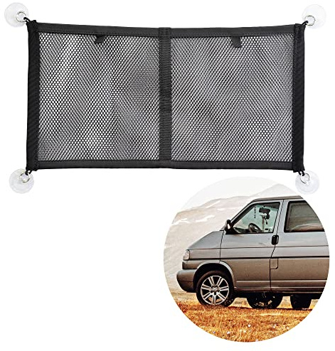 040 Parts Gepäck-Netz Aufbewahrungs-Netz für alle großen Fenster kompatibel mit VW T5 T6 Bulli, Multivan, California, Beach, Caravelle