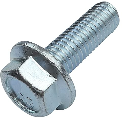 AERZETIX - Juego de 10 - Perno de Brida con Cabeza Hexagonal - M10x30mm - DIN 6921 - en Acero Galvanizado - Color Plata - Tornillo de Montaje