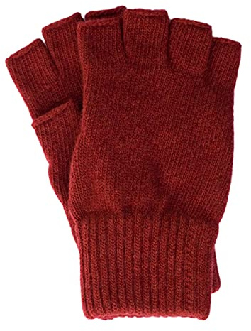 FosterNatur, Herren Handschuhe Fingerlos, 100% Wolle