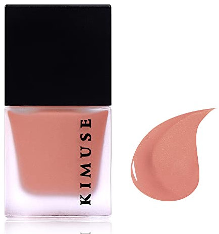KIMUSE Cheek Gel Cream Liquid Blush Makeup, Lightweight Breathable Feel, Sheer Flush Of Color, Natural Looking, 0.28 Fl Oz (Colour:Sparkling Peach)