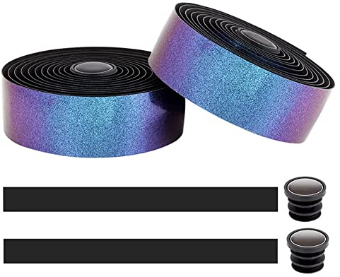 ihreesy Fahrrad Lenkerband Fahrradlenker Griffbandwickel Rutschfeste Lenkerbänder Lenkerbandage Lenkerriemen Stoßdämpfung für Rennrad Mountainbike Radfahren,Blau