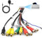 Hikity Cavo RCA Stereo Spina da 20 Pin 9 x 3,5mm RCA Cavo Fascio Adattatore Subwoofer per Autoradio+Microfono Esterno