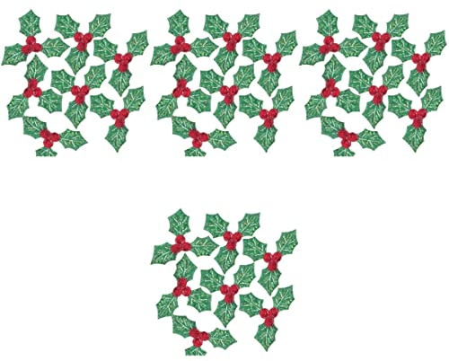 jojofuny 4sets Weihnachten Patch Grün Ästhetischen Schmücken Weihnachten Bäume Kränze 100 Stücke * 4