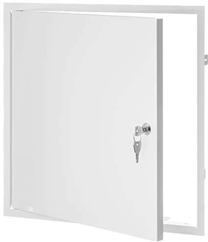 Steinberg14 Revisionsklappe 40x40 cm mit Schloss – Metall weiß Wartungstür