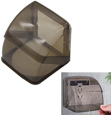 Steckdosenabdeckung Schalter Abdeckungen Stecker Box, Außensteckdosen Wasserdicht, Selbstklebende, 86 Typ Steckdose Abdeckungen, Neue Stretch-Design, für Badezimmer, Zuhause, Draußen, Schwarz