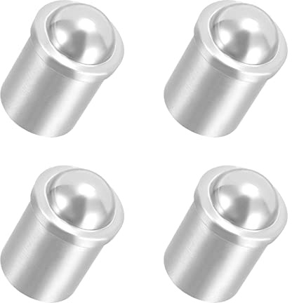 METALLIXITY Sfera Stantuffo Armadio Porta Cassetto 10x13mm Argentato 4pz | Cattura Fermo Raccoglitore per Casa Cucina, per Armadio Armadietto Porta Cassetto