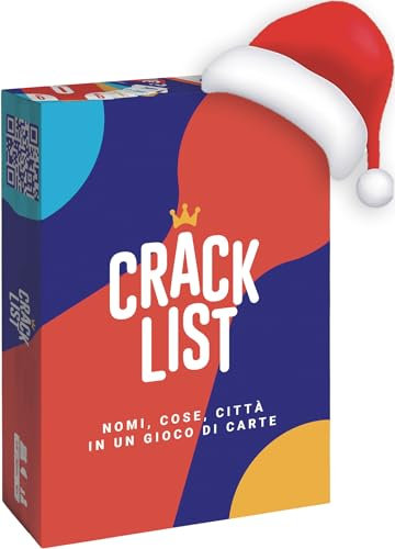 CRACK LIST – Gioco da Tavolo Divertente | Gioco di Carte Adulto e Famiglia ispirato a “Nomi, Cose, Città” | Party Game | 2-8 Giocatori | 10+ Anni | 30 Minuti | Idea Regalo Natale | Versione Italiana