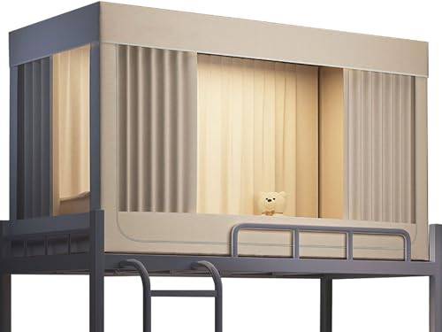 Leodun Tragbares Schlaf Bettzelt, Betthimmel, Zelte für Erwachsene und Kinder, Verdunkelung für den Innenbereich, leichte Bettvorhangfür Etagenbetten, Private Himmelbett,Weiß,H35.4 inches