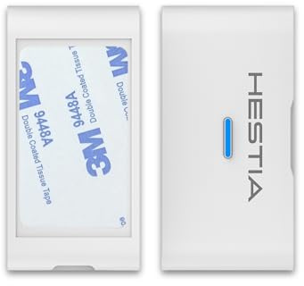 HESTIA Vibration Sensor for Windows and Doors Alarm, WiFi Wireless Door Alarm Sensor for Hestia Smart Home Security System, No Monthly Fee Home Security System, SAFE-TECH HS-01-SSR