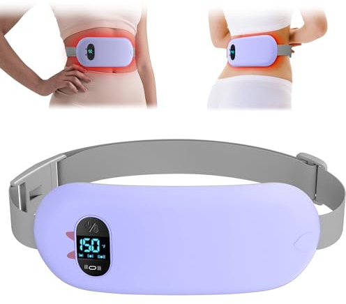 Heat Pad for Period Pain Relief, Upgraded 6 Heat Massage Modes Electric Fast Heating Pad for Lower Back Pain Cramp Heated Belt Menstrual Rechargeable USB Heating Pad Gifts for Women Girls Her Purple