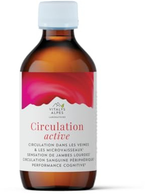 VITALYS ALPES - Circulation Active - Complément Alimentaire Pour La Circulation Sanguine - À Base de 7 Plantes - Ingrédients d'Origine Naturelle - Fabriqué en France - 200 ml