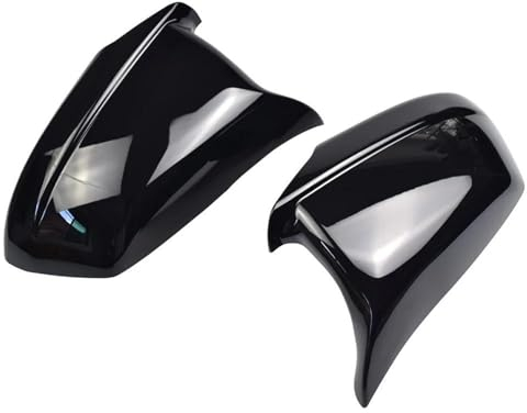 YOUKEJNM Auto Spiegelkappen Für 5er-Serie Für F10 F11 Für F18 Vor LCI 2010 2011 2012 2013 Rückspiegelabdeckung, Seitliche Rückspiegelkappe Rückspiegelgehäuse(Bright Black)