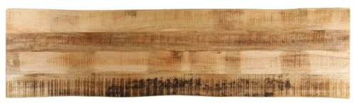vidaXL Tischplatte mit Baumkante 180x40x3,8 cm Raues Mango Massivholz