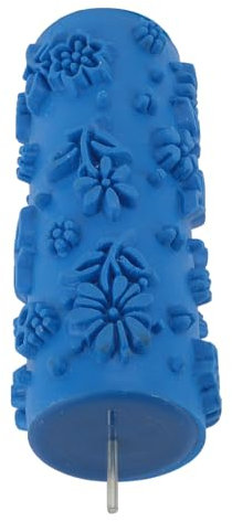 Patterned Rubber Painting Roller 5inch Texture Roller for DIY Painters, Rubber Material Wall Decoration Tool with Applicator Handle, Easily Hide Imperfections and Renew Furniture