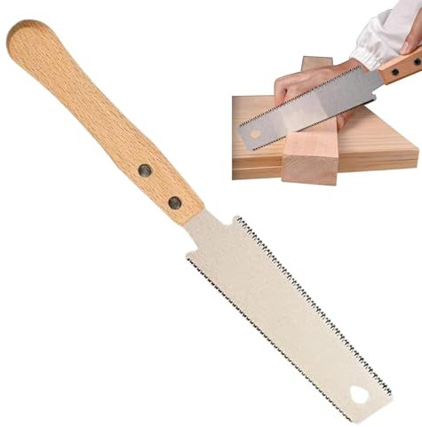Setauoo Sierra de tracción japonesa,Sierra de corte al ras japonesa, Sierra de mano de doble filo de 5,9 pulgadas, Sierra para recortar madera, herramientas japonesas para cortar madera para madera