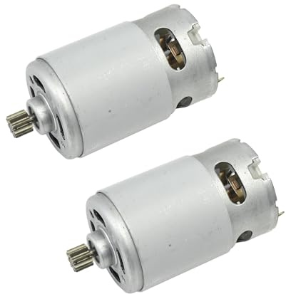 CHANCS 550 Motore Elettrico 9 Denti DC 10.8V Alta Velocità Grande Coppia per Trapano Elettrico A Mano Attrezzo Da Giardino 2 PZ