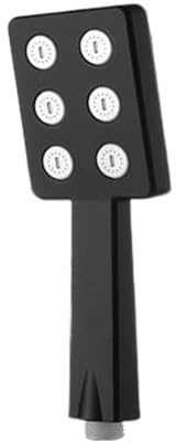 Soffione Doccia Grande Nero Argento Montato a soffitto da 10 Pollici con Getto Superiore, Accessori per Il Bagno, Design a Pioggia Rinforzato
