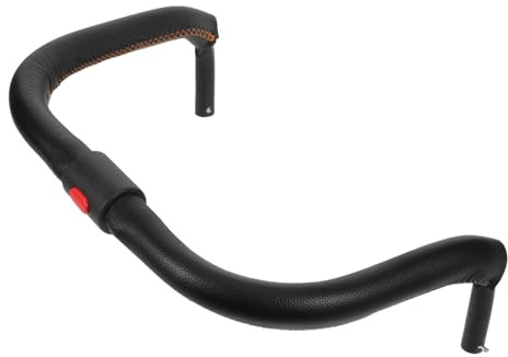 YARNOW Barre de Poussette Amovible en Cuir Confortable, Accoudoir de Garde-corps pour Garçon et Filles Ouverture Avant, Accessoire de Sécurité pour Poussette et Protection Antichute