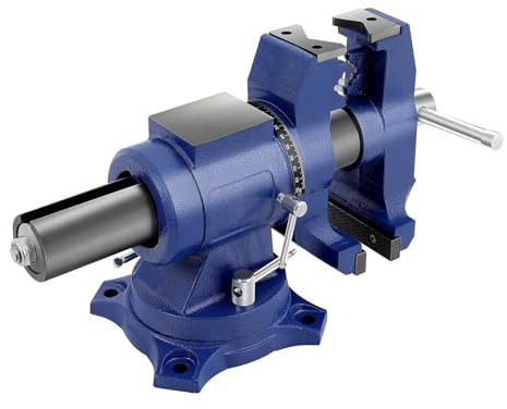 Bench Vise 4Inch 5Inch Table for Workbench Multi Purpose Heavy Duty Compound Worktable Clamping Tool Precise Structure Versatile Use(5inch 15kg)