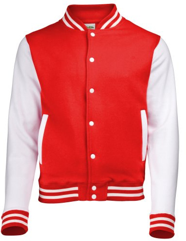 AWDis JH043MOXN / BURM, Men's Jacket, Multicolored (Fire Red/White), Small