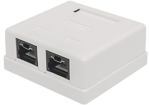 Intellinet abschließbare Cat6 Aufputzdose ungeschirmt 2 Ports UTP 771467 weiß