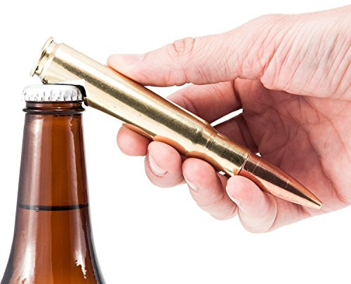 Kaliber 50 Flaschenöffner aus Metall 11,5cm - NATO Munition Form von Kugel | Bieröffner Bar Wein Geschenk Bayram®