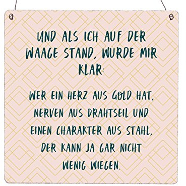 Interluxe XL Holzschild Vintage Shabby UND ALS ICH AUF DER Waage Stand Diät Witzig Frau