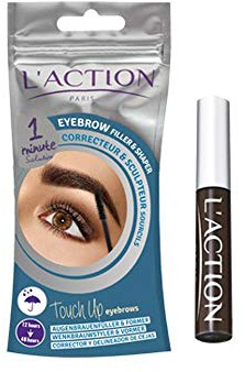 L'Action Paris Mascara et Sculpteur de Sourcils Longue Tenue, Remplit d'une Couleur Naturelle, Sculpte Selon la Forme Souhaitée, Brun Moyen 8.5g