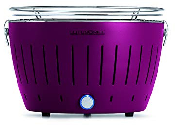 LotusGrill G-LI-34P Barbecue con batterie e cavo di alimentazione USB, Viola