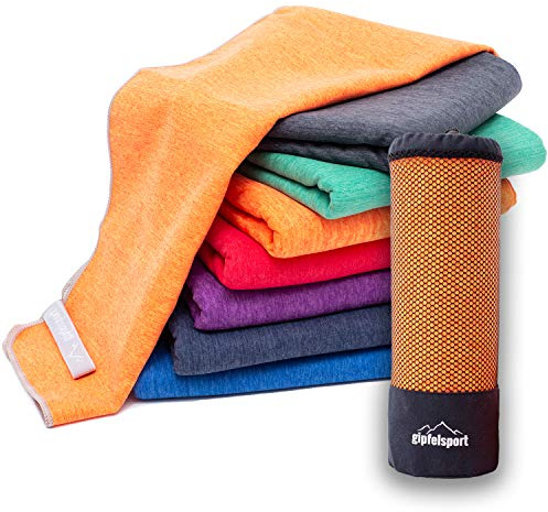 gipfelsport Mikrofaser Handtuch Set - Microfaser Handtücher für Sauna, Fitness, Sport | Strandtuch, Sporthandtuch | 8 Größen | 13 Farben