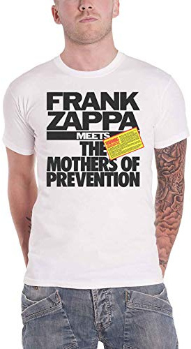 Frank Zappa T Shirt Meets The Mothers of Prevention Nuovo Ufficiale Uomo Bianca Size L