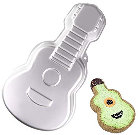 Ulalaza Aluminium Backform 3D Gitarre Form Backform DIY Geburtstag Kuchenform Küche Liefert