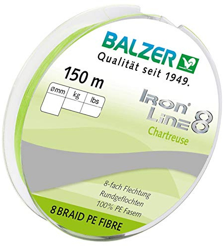 Balzer Iron Line 8-150m geflochtene Schnur zum Spinnfischen