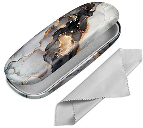 FINTIE Hardcase Brillenetui für Damen und Herren | Tragbare Brillen Etui mit Brillenputztuch, für Lesebrillen & Sonnenbrillen