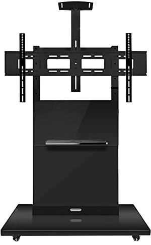 SRHIMEOS Large Rolling TV Stand, TV Stand on Wheels for 32 to 70 Inch LCD LED OLED Flat Panel Plasma TV, Heavy Duty TV Stand on Wheels for Airport, Max VESA 620x460, up to 100 KG