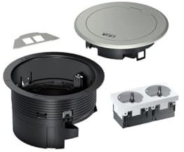 Installationsdose R02, 2xSCHUKO Keystone HAGER BSR02D01