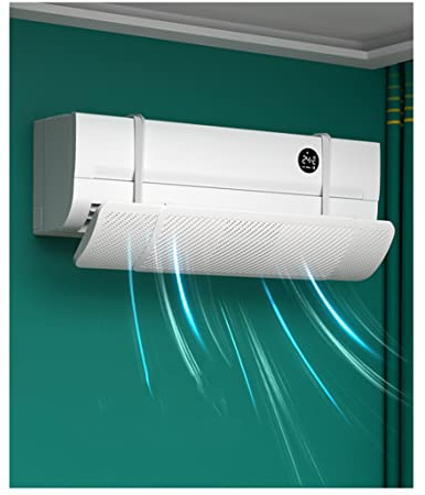 Pare-brise anti-vent froid à soufflage direct pour climatiseur – Déflecteur universel avec design mural rétractable, direction réglable multi-angles – Améliore l'efficacité du refroidissement
