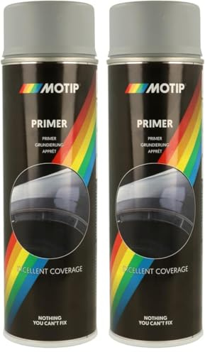 Motip Vaporisateur Apprêt En Spray - 500 ml - Gris (Lot de 2)