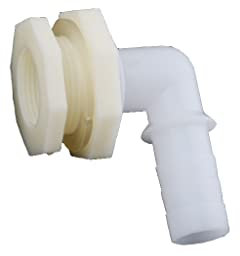 Schlauchadapter, Wasserhahnanschluss, 1 Stück, 90-Grad-Winkel-Abflussanschluss, 1/2 Zoll, 3/4 Zoll, 1 Zoll bis 20/25 mm, Aquarium-Abflussadapter, Bewässerungswasserrohrverbindungen (Größe: 3 l 4 Zoll)
