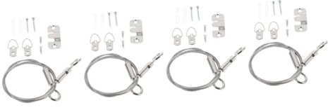 BESTonZON 4sätze Bilderaufhängung Kit Mit Einstellbarem Draht Starker Stahlseil Für Vielseitige Verwendung Kunst Büro Und Zuhause Für -projekte Und Ausstellungen